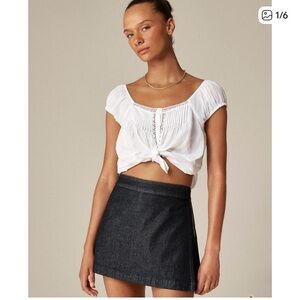 NWT JCrew Denim Skort in Rinse Wash Size 8